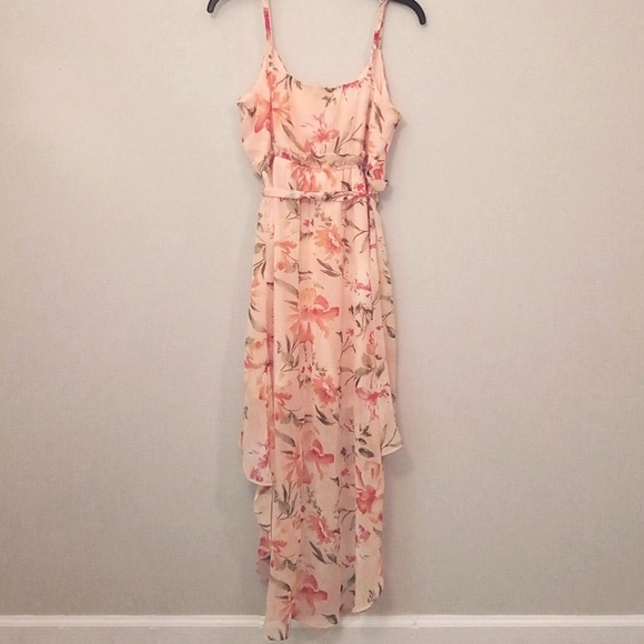 As U Wish High-Low Floral Chiffon Dress - Picture 2 of 14